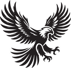 Eagle icon silhouette vector with white background