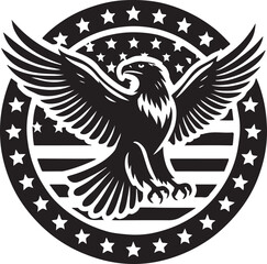 Eagle icon silhouette vector with white background