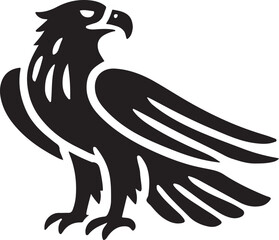 Eagle icon silhouette vector with white background