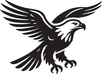 Eagle icon silhouette vector with white background