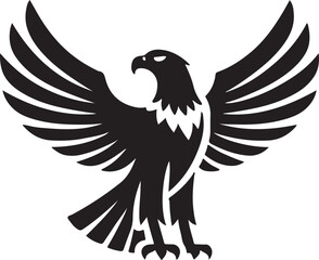 Eagle icon silhouette vector with white background