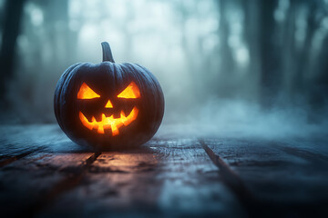halloween pumpkin on a wooden background