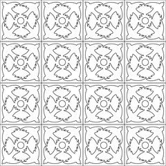 Hand drawn thin line birds design, seamless vector pattern
