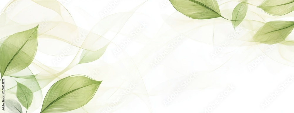 Poster elegant banner with abstract botanical elements and soft pastel colors, simple line art, minimalisti