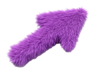 Isolated Furry Purple Up Arrow