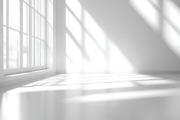 Fototapeta premium white room with windows