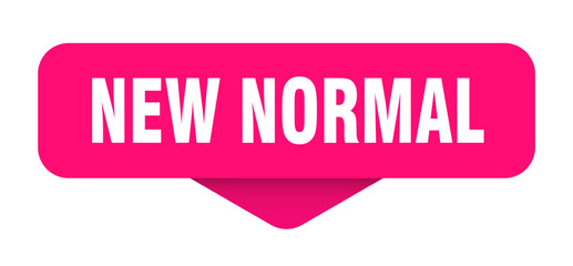 new normal sticker. new normal sign on transparent background