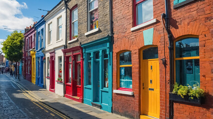 Obraz premium beautiful street Dublin Ireland