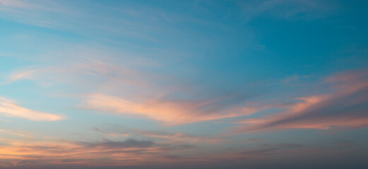 Sunset golden hour sky and cloud view