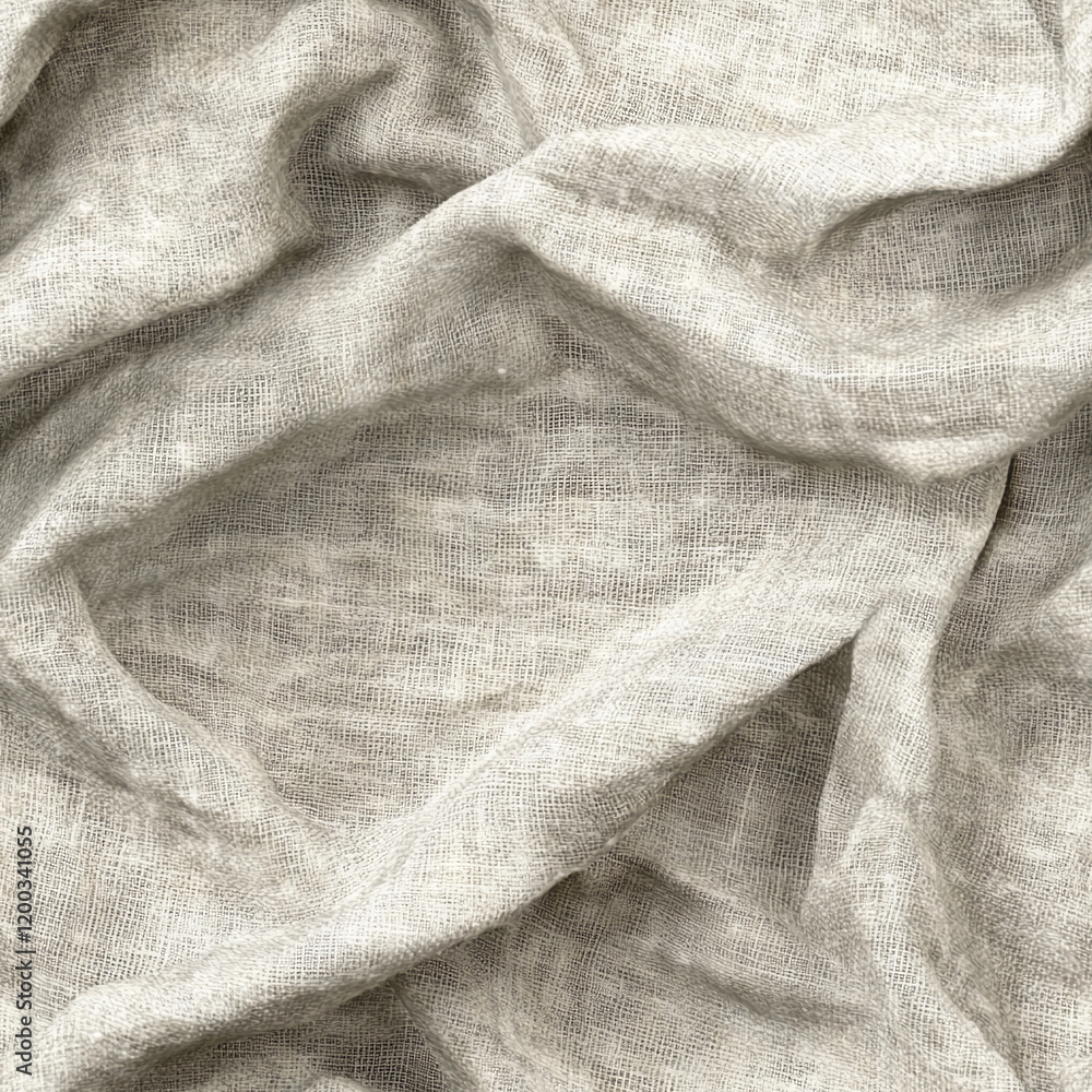 Poster natural linen fabric texture with wavy patterns for backgrounds