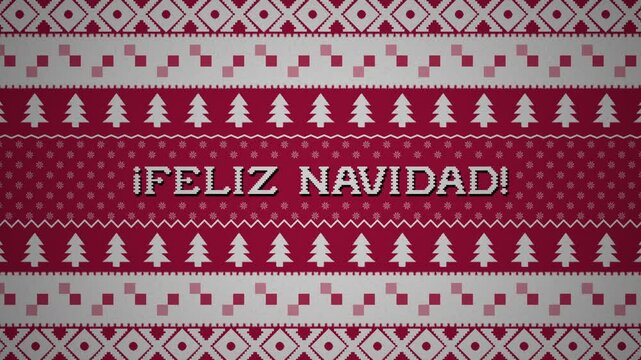 Fondo navide&ntilde;o de estilo su&eacute;ter feo con el texto "Feliz Navidad" 