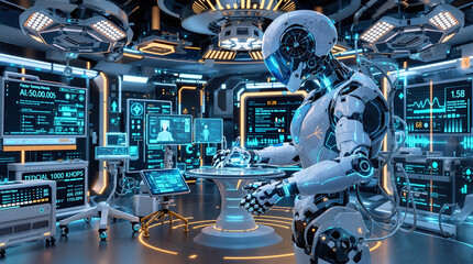 AI-Guided Surgical Assistant Robot in High-Tech Medical Environment 
