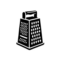 Box Grater Icon: A simple yet detailed illustration of a box grater, perfect for culinary websites, recipe blogs, or kitchenware catalogs.