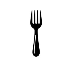 Fork Silhouette: A simple, elegant silhouette of a fork, perfect for menus, restaurant branding, or culinary-themed designs.  