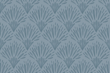 Vintage floral ethnic tapestry modern embroidery texture boho design vector illustration hand drawn silhouette indigo blue flower motif branches leaves wallpaper seamless background border.	
