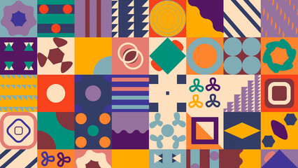Vivid Color Geometric Pattern Design