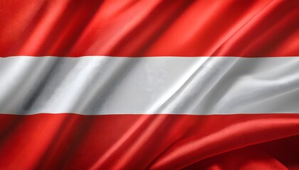Fototapeta premium Vibrant Austria flag waving with luxurious satin texture - Patriotic and cultural symbol