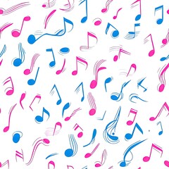 Musical Notes Seamless Pattern Texture