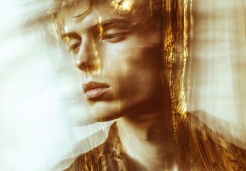 Antique carved gilded frame isolated on white background