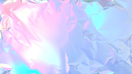 Abstract pastel rainbow hologram, silver iridescent foil texture background, raster image. Generative AI