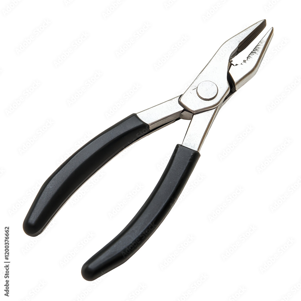 Poster a highquality, isolated plier with black handles resting on a plain background for versatile tool us
