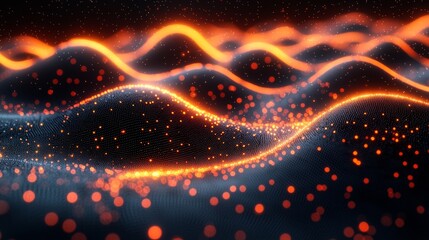 Abstract glowing lines, forming a seal, representing verified data on a secure network