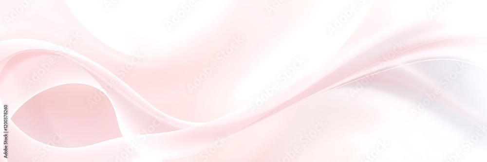 Poster soft waves of fabric create a calming atmosphere in light colors