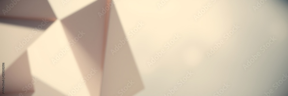 Poster abstract geometric shapes arranged artistically on a soft background