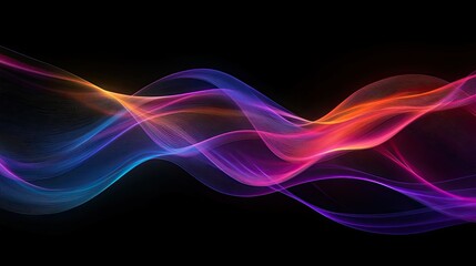 Fototapeta premium Flowing Colors Abstract Design: Vibrant hues blend seamlessly in this abstract artwork, creating a dynamic and mesmerizing visual experience. 