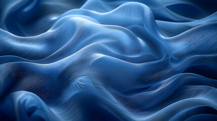 Obraz premium Abstract Blue Wave Pattern Background Illustration