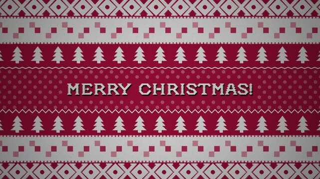 Fondo navide&ntilde;o de estilo su&eacute;ter feo con el texto "Merry Christmas" 