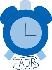 blue clock illustration
