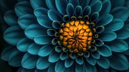 Teal Dahlia Macro Photography: A Stunning Close-up of Nature's Beauty