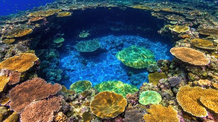 Vibrant Coral Reef Abyss: An Underwater Paradise