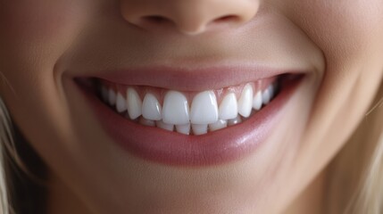 Obraz premium Radiant Smile: A Close-Up of Perfect Teeth