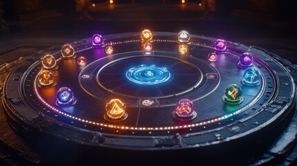 Mystical Orb Array: A Digital Fantasy Realm