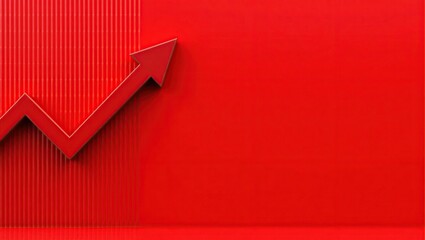 Glossy red arrow with a sharp, angular tip, evoking a sense of urgency and alarm.