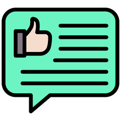 Feedback Outline Color Icon