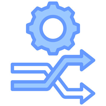 Change Management Blue Icon