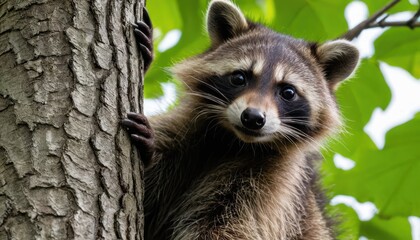 raccoon in tree