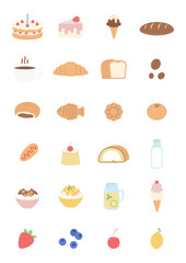 Vector illustration set of food.