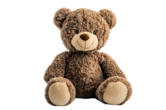 soft. plush teddy bear with a friendly smile. designed for comfort and companionship its cuddly appearance makes it an ideal toy for children. serving as a source of joy and emotional support the bear - Powered by Adobe