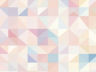 Abstract geometric pattern of pastel triangles forming a vibrant mosaic of soft, overlapping colors