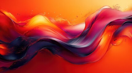 Abstract waves of vibrant colors flowing together in a dynamic composition.