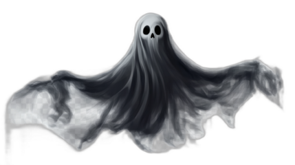 Halloween Ghost isolated on white transparent background