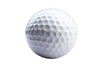 close-up of a white golf ball. showcasing its dimpled surface. which is designed to enhance aerodynamics and control during play the ball is set against a plain white background. emphasizing its shape