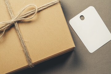Fototapeta premium Light brown cardboard boxes with detailed costumes for delivery to those