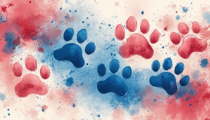 Vet Tech Week Greeting Card Celebrating Veterinary Technicians with Paw Prints and Hand-Lettered Typography