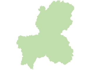 岐阜県　黄緑　地図　イラスト