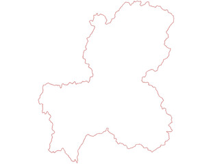 岐阜県　白　地図　イラスト